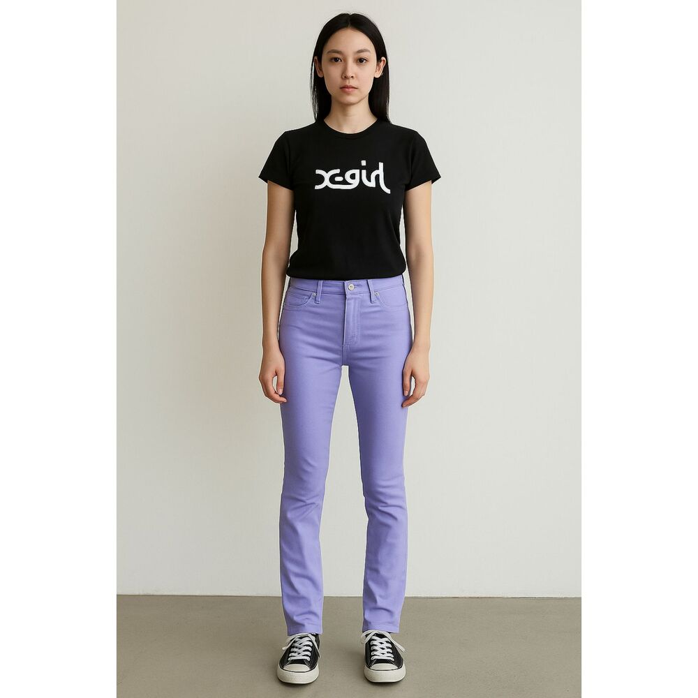 Vintage X-Girl Kim Gordon 90s Y2K Lilac Slim Jeans Pants   Women's Size Medium